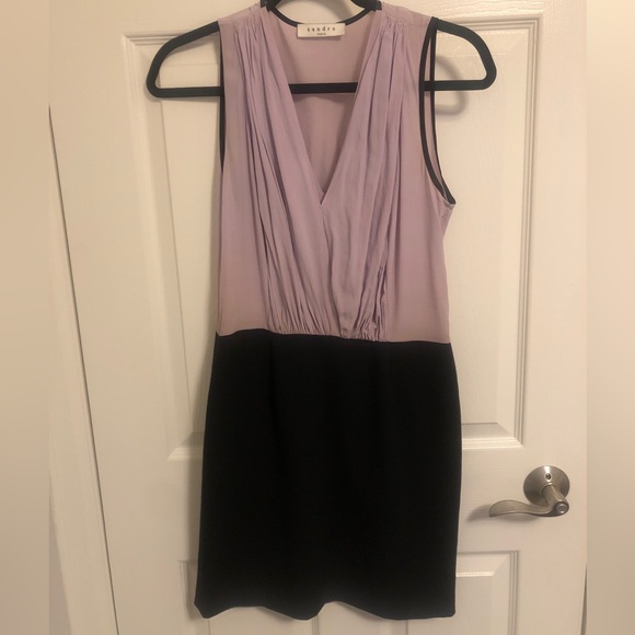 Sandro Paris Lilac Silk mini dress - Picture 1 of 4